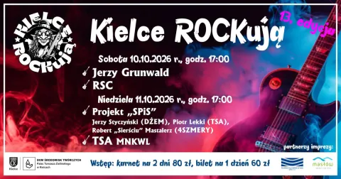 10-11.10.2026 r. Festiwal KIELCE ROCKują